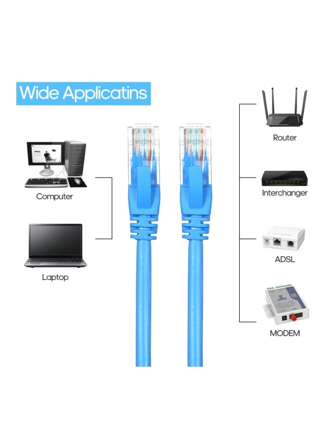 ماركة غير محددة - كابل إيثرنت CAT 6 أزرق - Image 1
