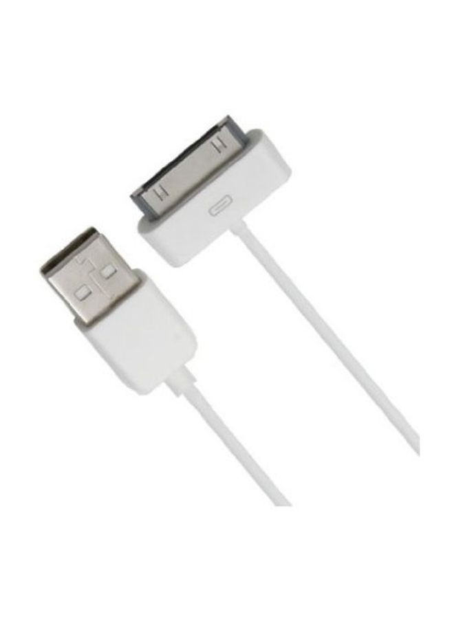 UAE-3Pin-Plug Fast Charging Adapter With 30-Pin Cable White  - Image 2