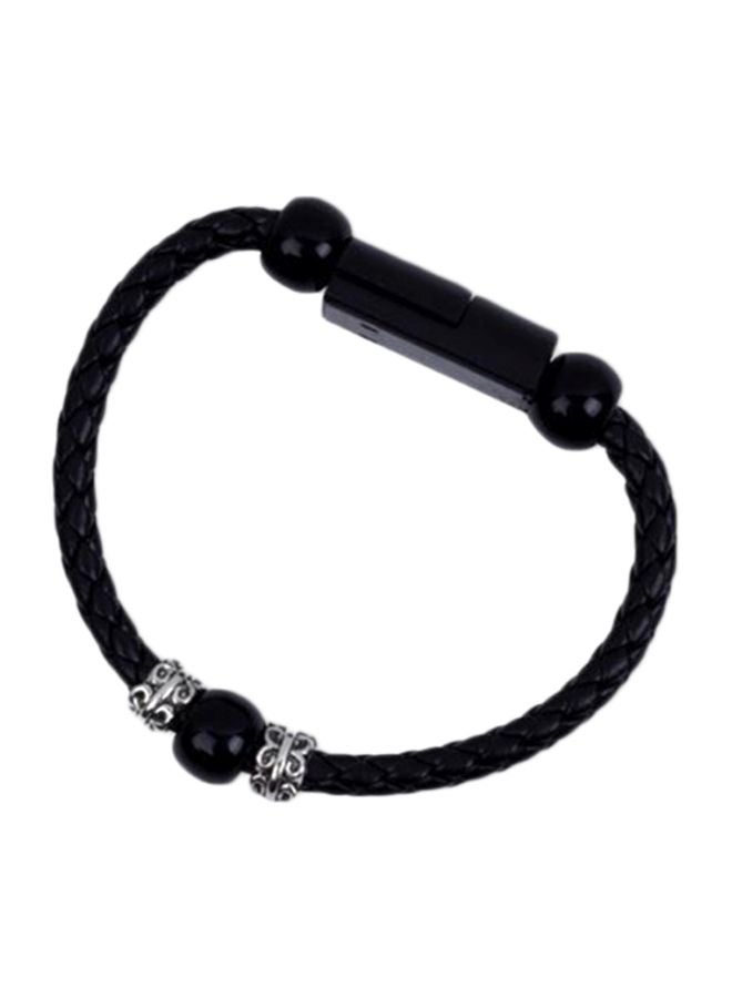 Type-C Bracelet USB Data Cable Black  - Image 1