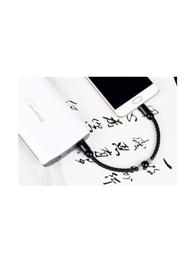 Type-C Bracelet USB Data Cable Black  - Image 2
