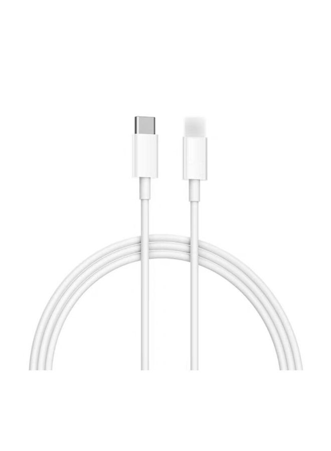 Type-C To Lightning Charging Cable White - Image 3