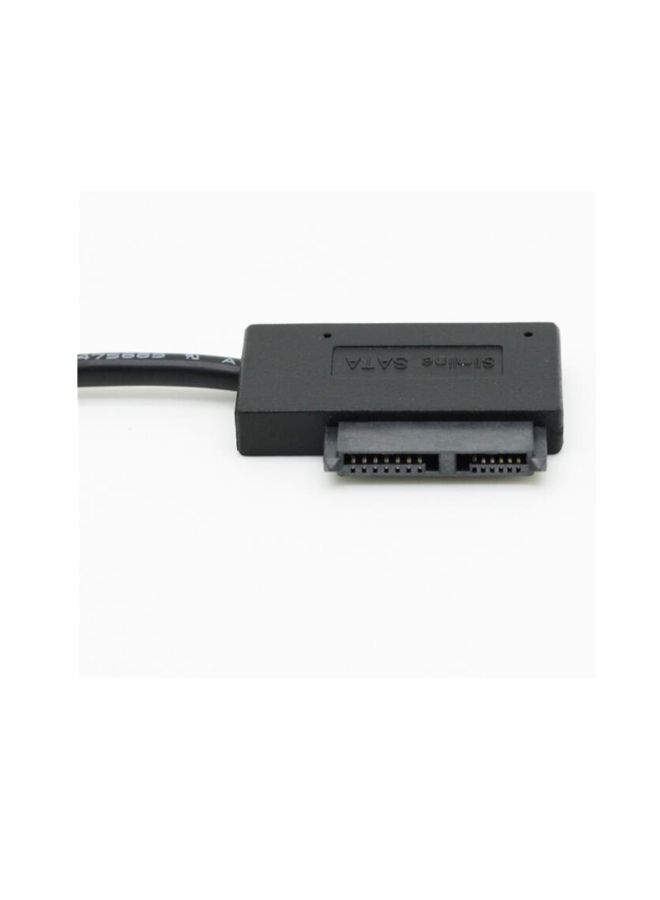 كابل بصري من منفذ ميني ساتا إلى USB 2.0 أسود - Image 2