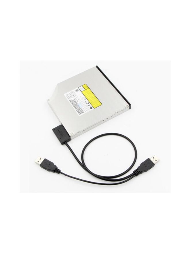 كابل بصري من منفذ ميني ساتا إلى USB 2.0 أسود - Image 3