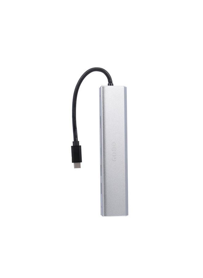 4-In-1 Multifunctional Type-C HUB Silver/Black