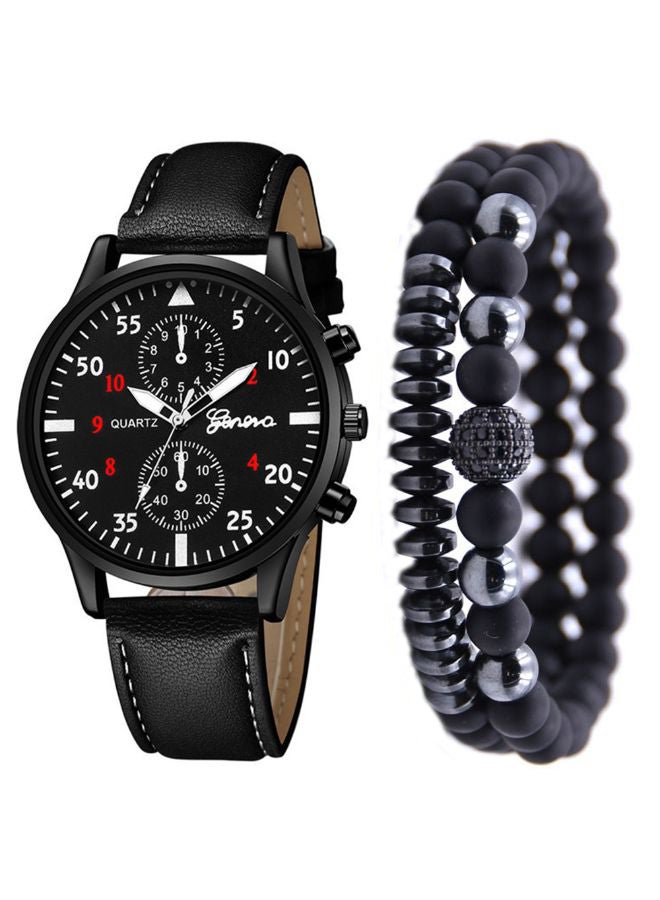 جنيفا ساعة يد كرونوغراف بحركة كوارتز وتصميم مستدير طراز 2736 men - Image 1