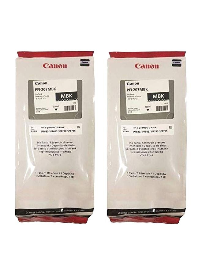 Canon Pack Of 2 Printer Ink Tank Matte Black