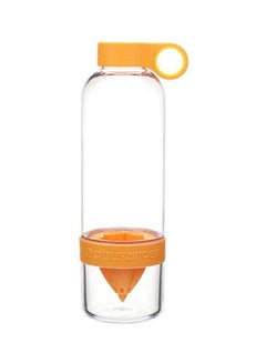 Citrus Zinger Fruit Strainer Bottle Clear/Orange 
