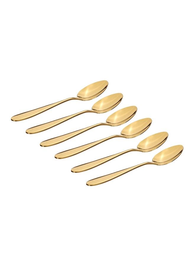 لي يينج طقم مكون من 6 ملاعق من الستانلس ستيل ذهبي 17Ø³Ù†ØªÙŠÙ…ØªØ±