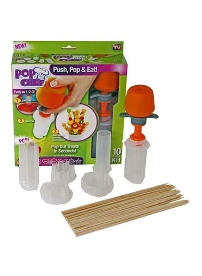 AS SEEN ON TV 10-Piece Pop Chef White/Orange