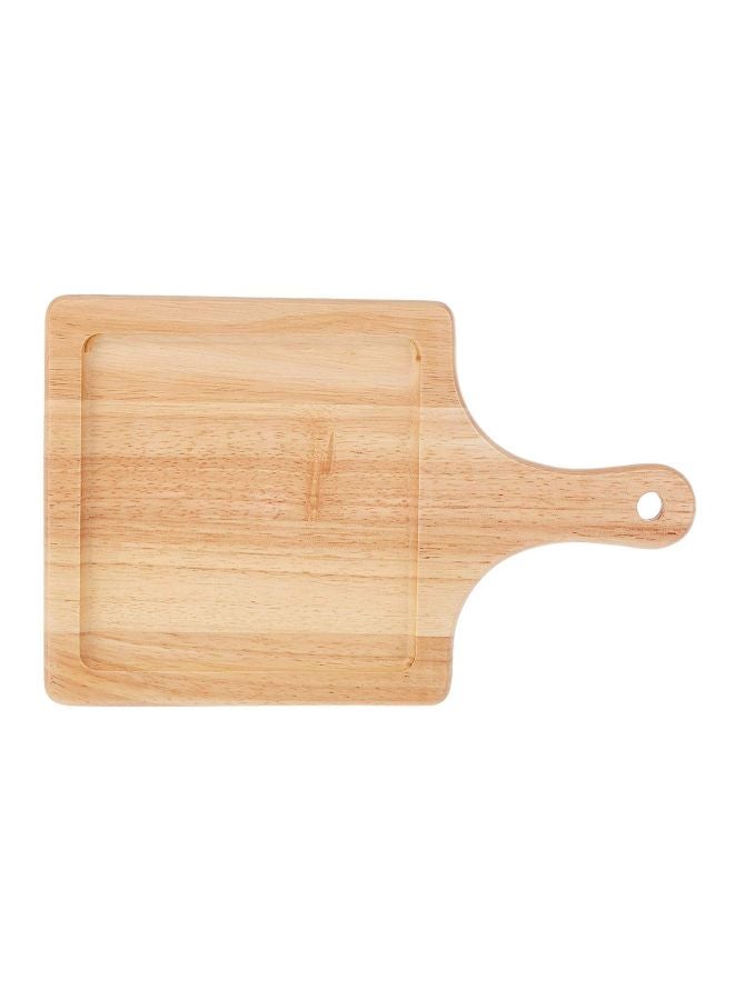 لي يينج طبق خشبي مربع بني 36 x 24سم