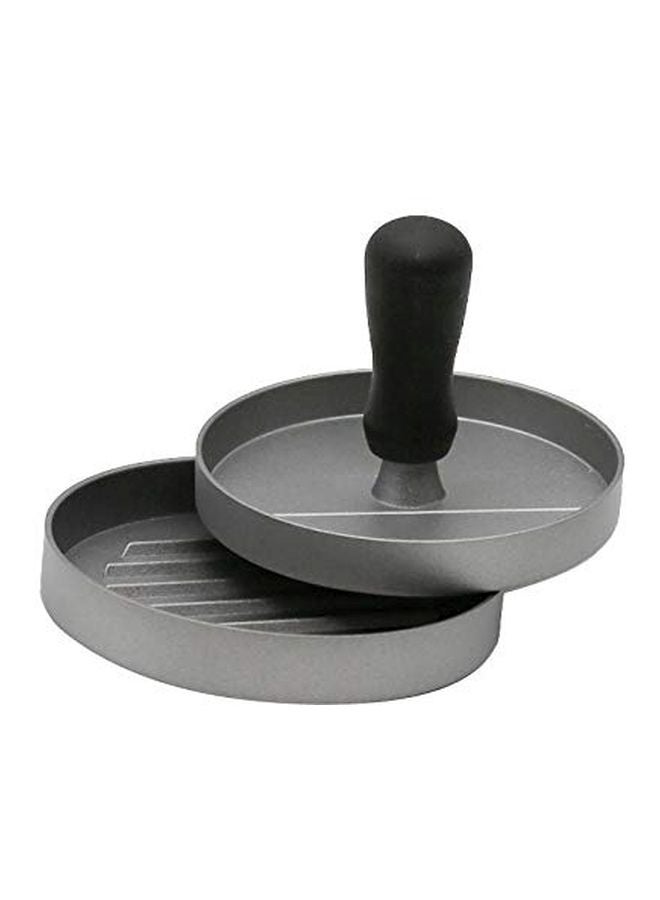 Aluminum Alloy Meat Press Patty Maker Mould Silver 11cm - Image 1