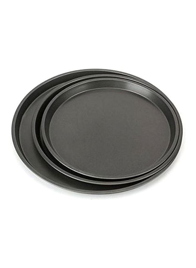 Generic 3-Piece Pizza Tray Set Black 
