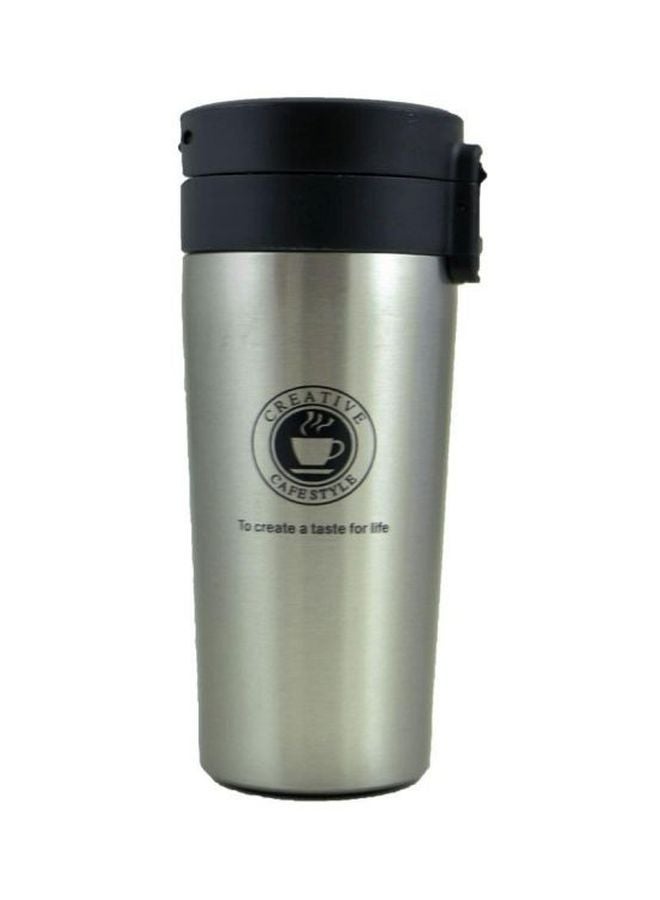 Stainless Steel Travel Mug Silver/Black