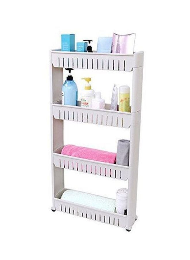 4-Shelves Organizer Rack White  - Image 1