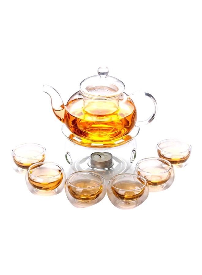 Liying 7-Piece Tea Cup With Pot Clear