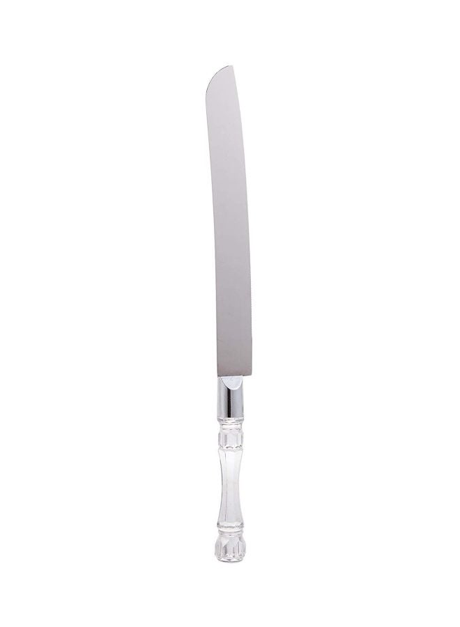 Liying Cake Knife Set With Acrylic Handle Silver 32cm  - Image 2