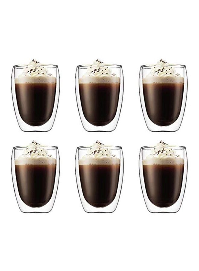 Generic - 6-Piece Double Wall Glasses Clear 250ml - Image 1