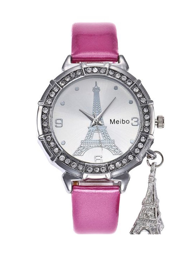 women Inlay Tower Pendant Quartz Analog Watch NSSB037006109