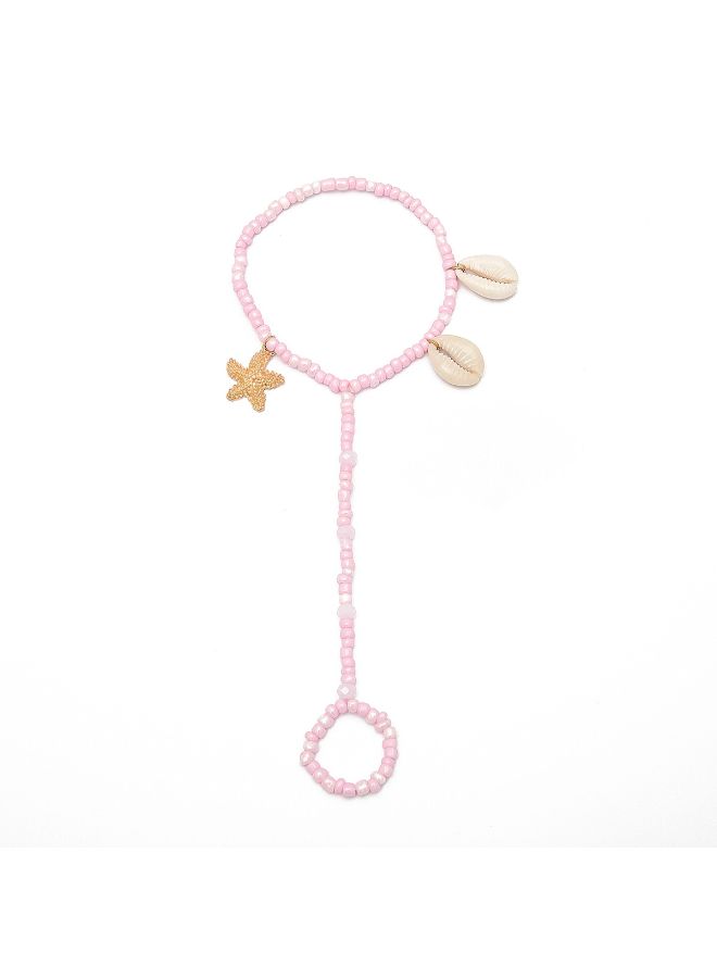 Alloy Creative Seashell Pattern Bead Anklet Chain 