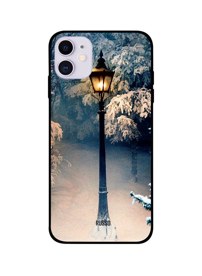 RUSSO Protective Case Cover For iPhone 11 Lamp In The Snow
