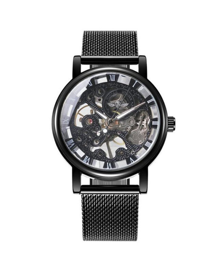 Generic - men Mechanical Ultra-Thin Steel Mesh Band Hollow Out Wristwatch 6712 - Image 1
