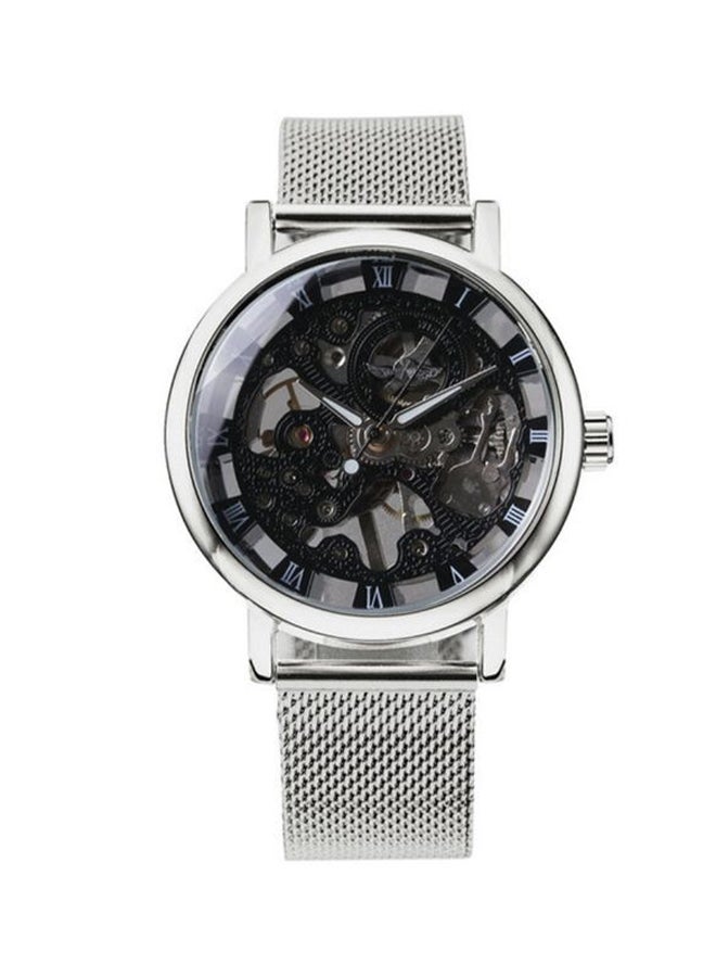 Generic - men Mechanical Ultra-Thin Steel Mesh Band Hollow Out Wristwatch 6715 - Image 1