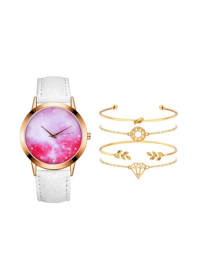 women Fashion Quartz Analog Watch NSSB037004827 With Bracelets Set 