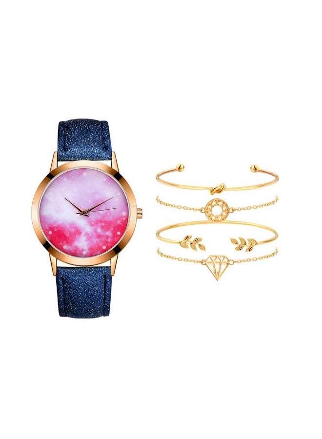 Women's Fashion Quartz Analog Watch NSSB037004830 With Bracelets Set 