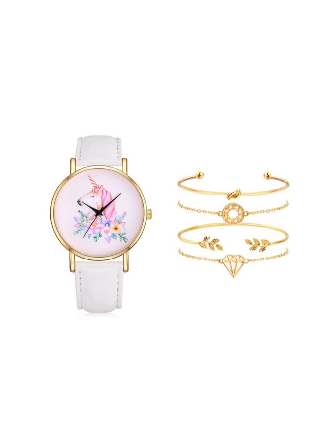 women Fashion Quartz Analog Watch NSSB037004836 With Bracelets Set 