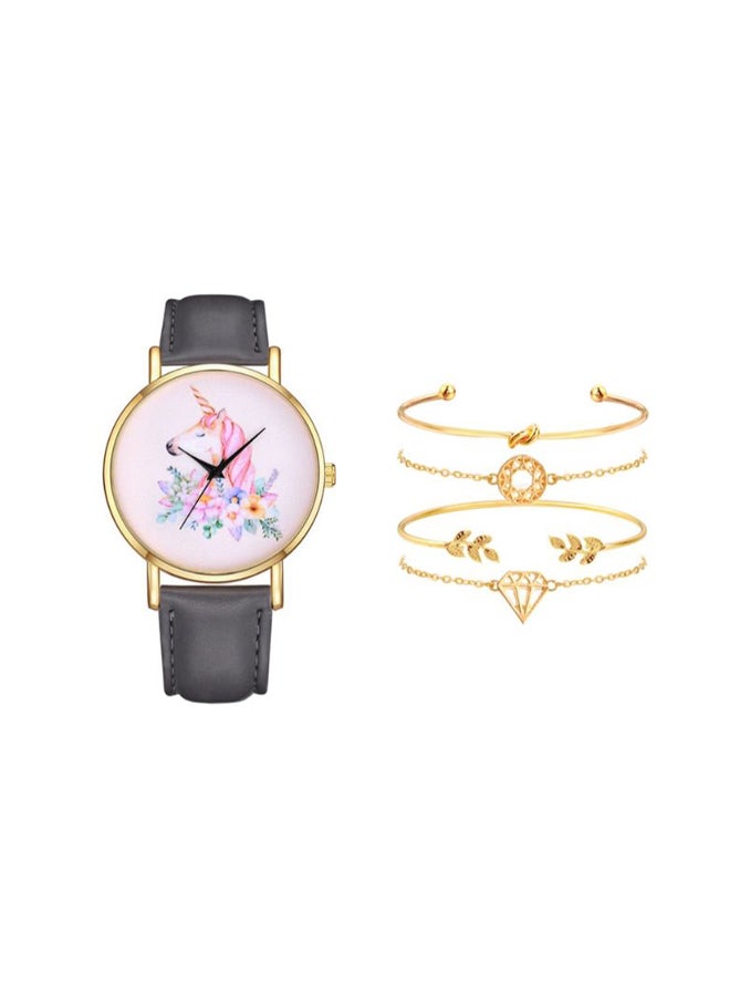 women Fashion Quartz Analog Watch NSSB037004840 With Bracelets Set 