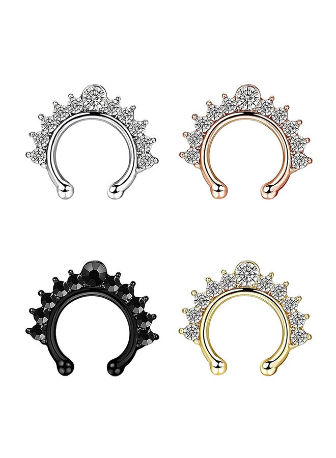 4-Piece Alloy All Match Nose Ring  - Image 1