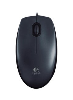 Logitech M100 Wired USB Mouse Black 