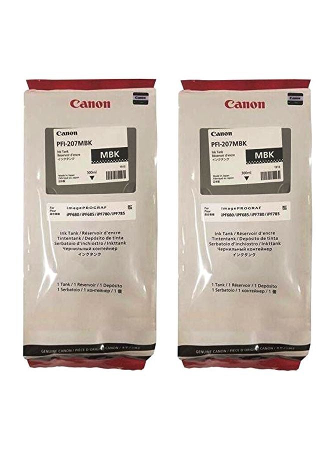 Canon 2-Piece PFI-207MBK Ink Cartridge Matte Black