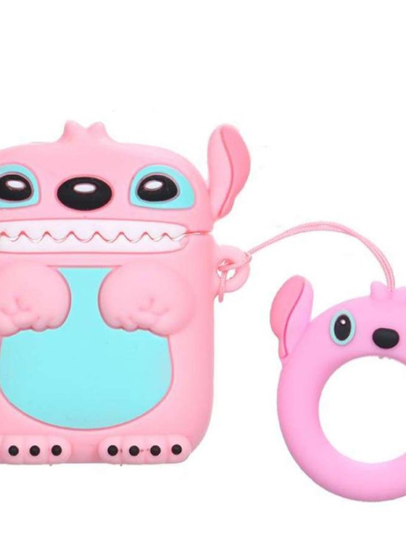 3D Female Cartoon Stitch Clamshell Earphone Sleeve Pink/Blue/Black - Image 2