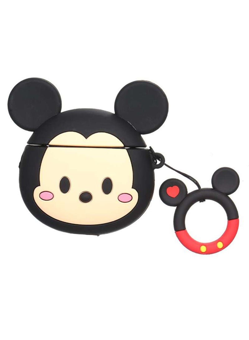3D Mickey Clamshell Earphone Sleeve Black/Beige/Red - Image 1