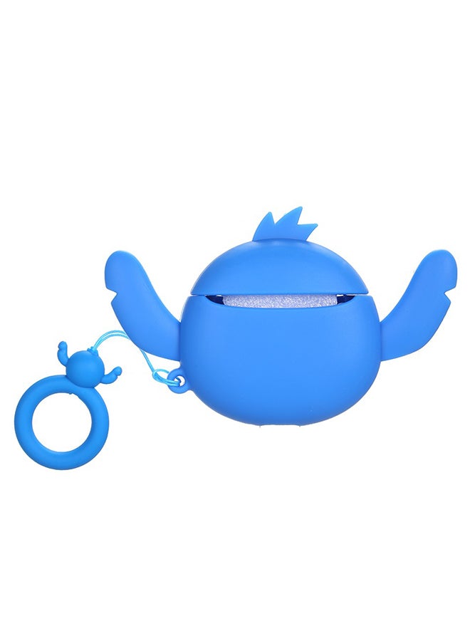 3D Big Head Male Stitch Clamshell Earphone Sleeve Blue/Black/Pink - Image 2