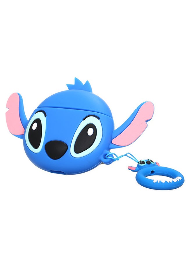 3D Big Head Male Stitch Clamshell Earphone Sleeve Blue/Black/Pink - Image 1