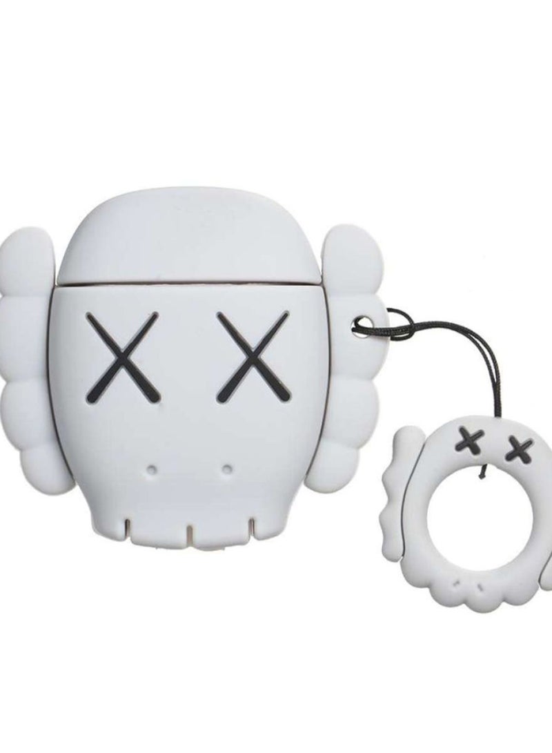 3D Bear Clamshell Earphone Sleeve Off White/Black - Image 2