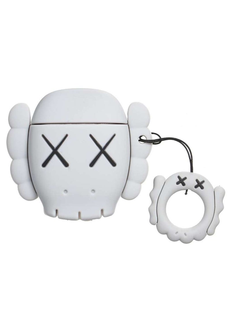 3D Bear Clamshell Earphone Sleeve Off White/Black - Image 1