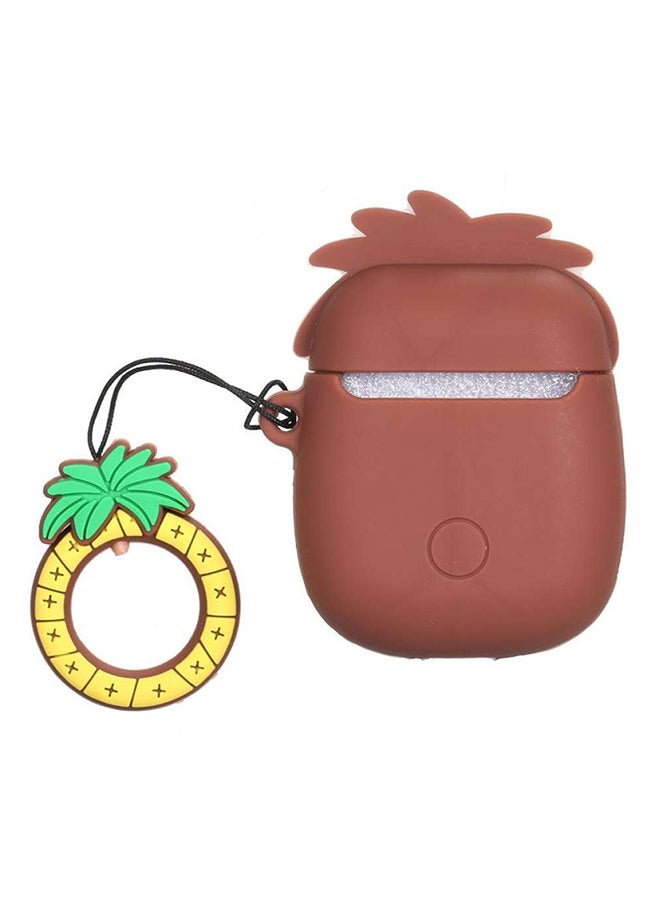 3D Fruit Series Pineapple Clamshell Earphone Sleeve Yellow/Brown/Green - Image 2