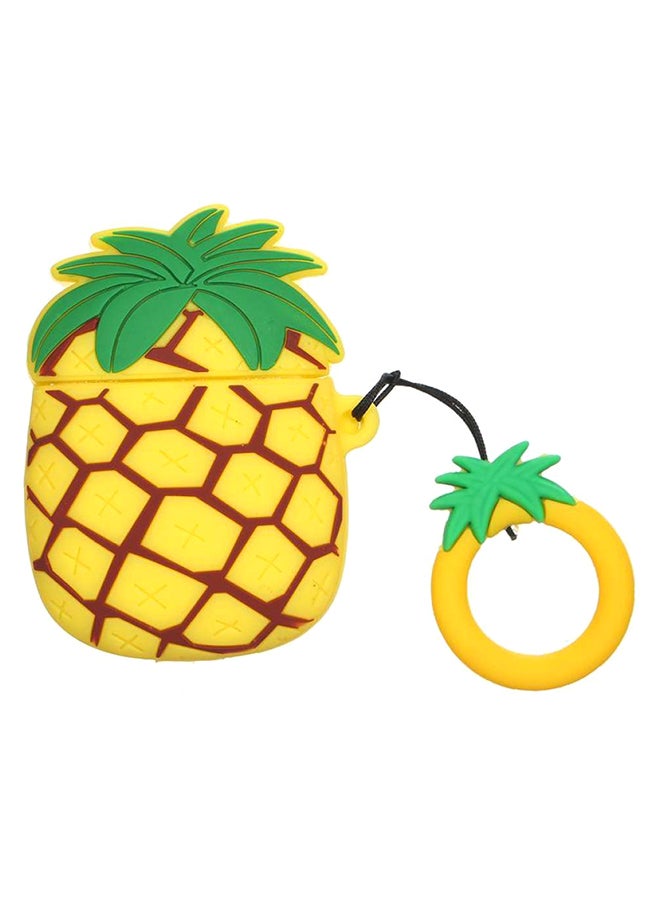 3D Fruit Series Pineapple Clamshell Earphone Sleeve Yellow/Brown/Green - Image 1