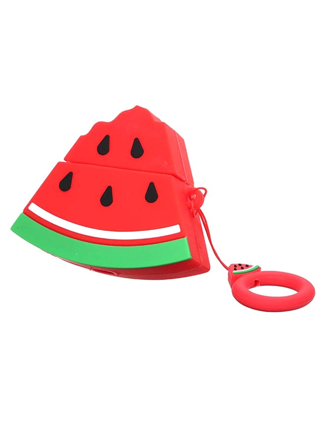 3D Fruit Series Watermelon Clamshell Earphone Sleeve Red/Green/Black - Image 1