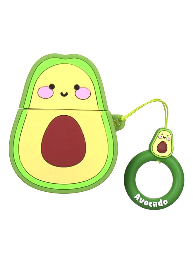 3D Fruit Series Avocado Clamshell Earphone Sleeve Green/Yellow/Brown - Image 1