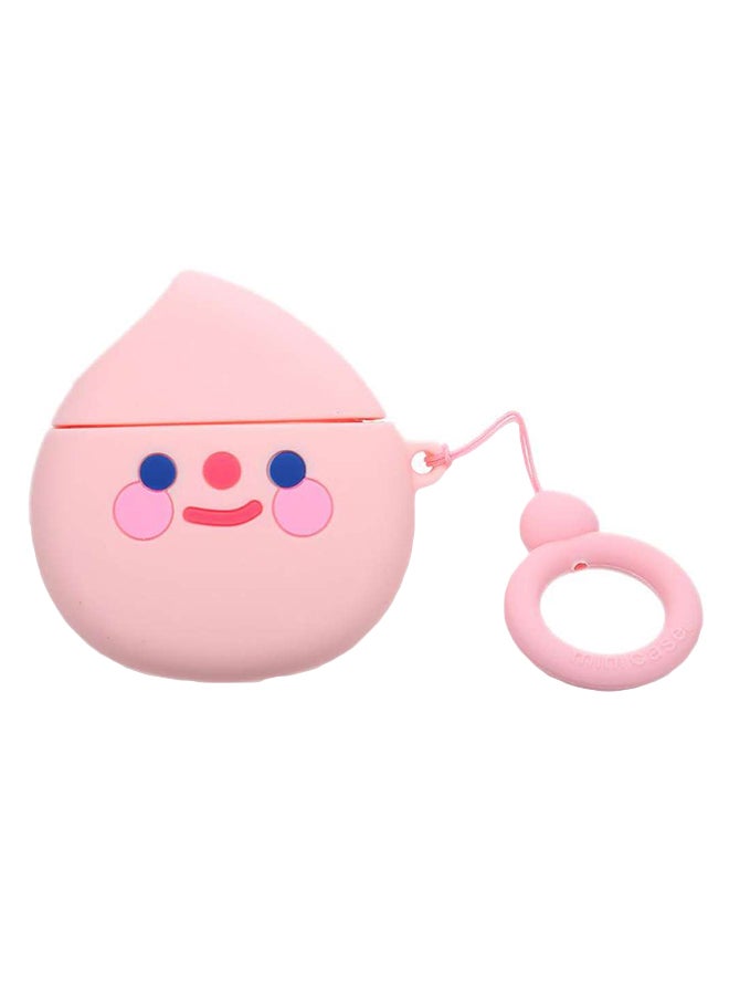 3D Fruit Series Peach Clamshell Earphone Sleeve Blue/Pink - Image 1