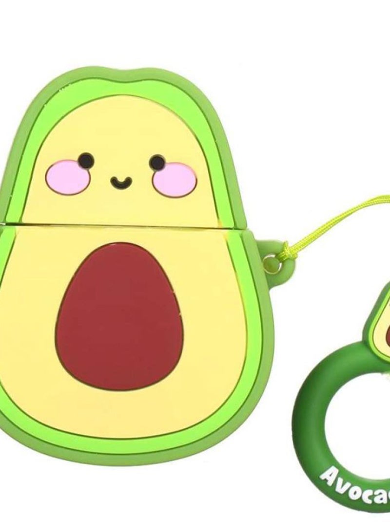 3D Fruit Series Avocado Clamshell Earphone Sleeve Green/Yellow/Brown - Image 2