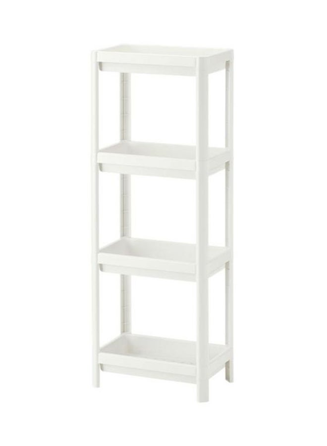 Generic 4 Layer Vasken Shelving Unit Shelf White 40 x 10cm 
