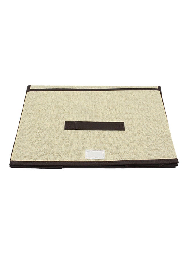 Sharpdo Non-Woven Foldable Storage Box Beige 38 x 24 x 24centimeter  - Image 3