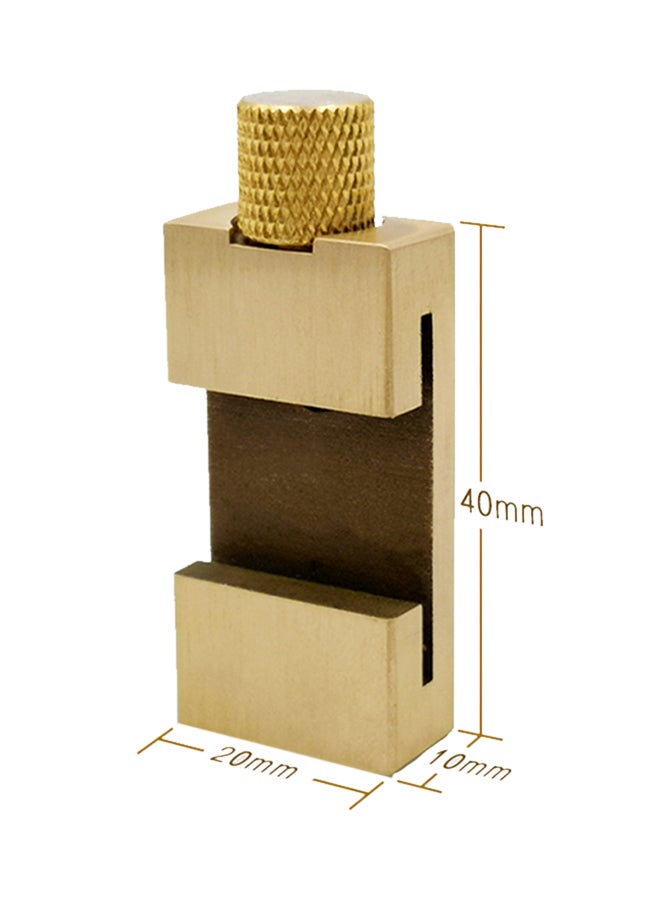 Generic Brass Positioning Block Measuring Tool Steel Ruler Gold 20 x 10 x 40mm  - Image 3