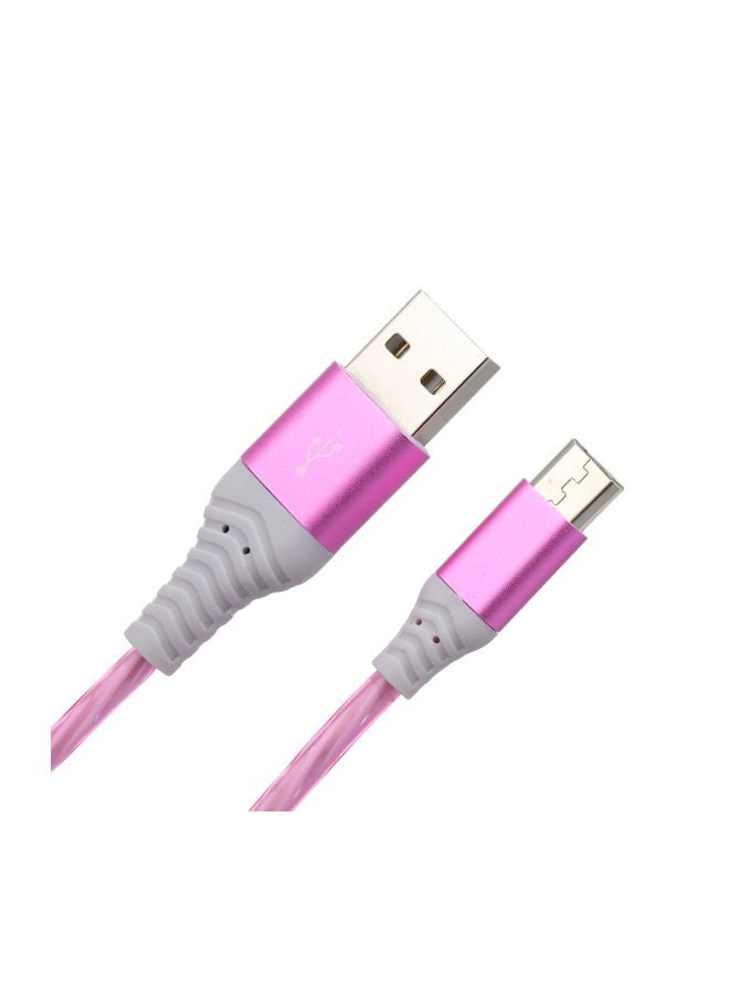 Micro USB Data Sync Charging Cable Pink - Image 4