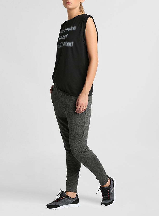 Reebok Run Jogger Pants Solid Grey - Image 4